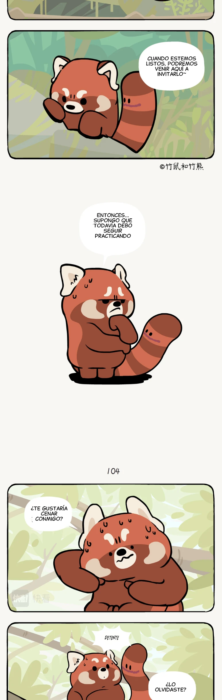 2 compañeros de bambu