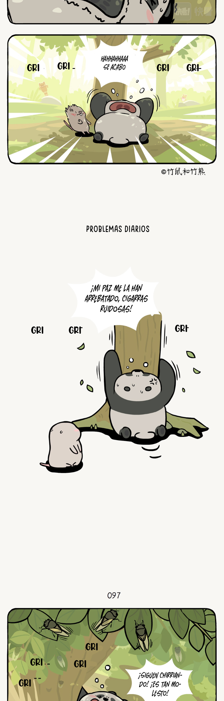 2 compañeros de bambu