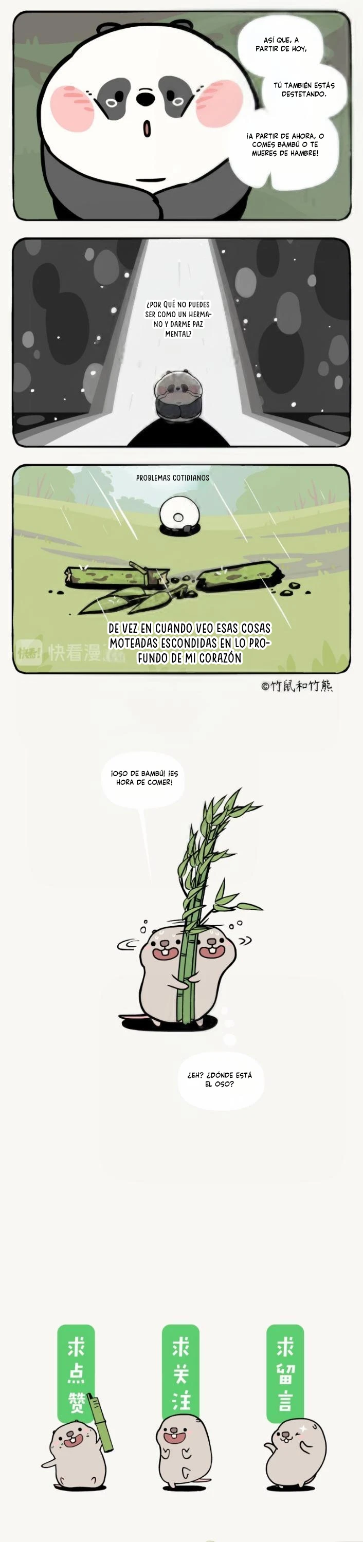 4 compañeros de bambu