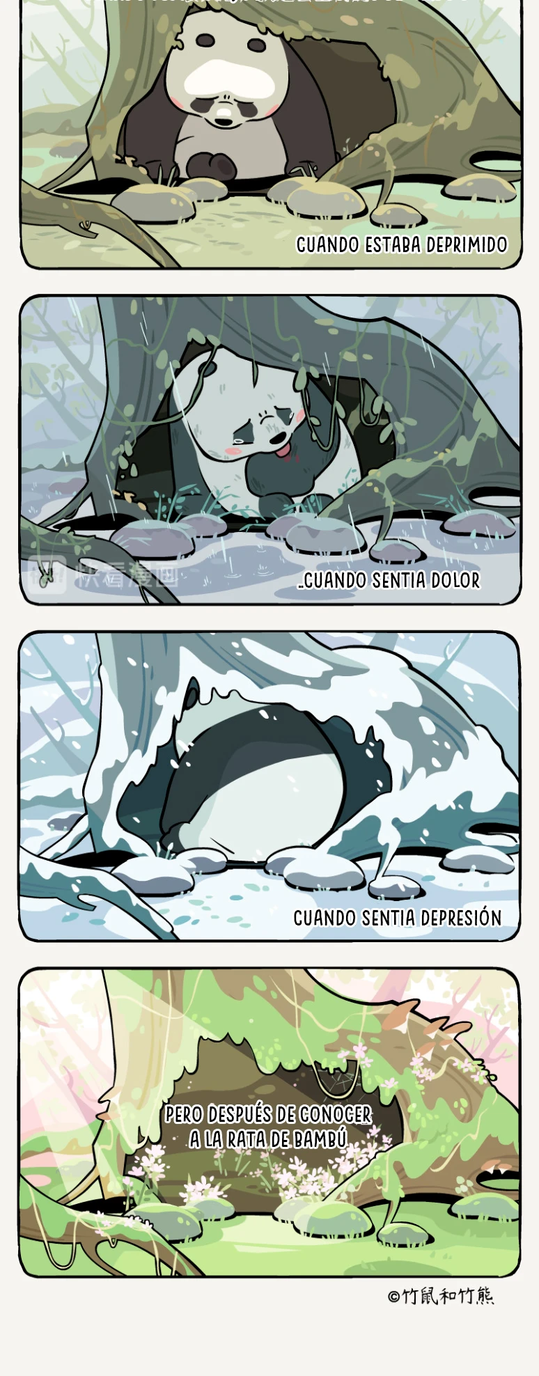 3 compañeros de bambu