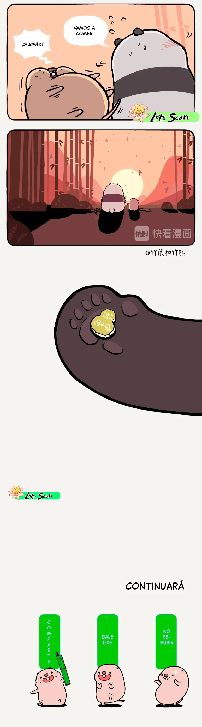 4 compañeros de bambu