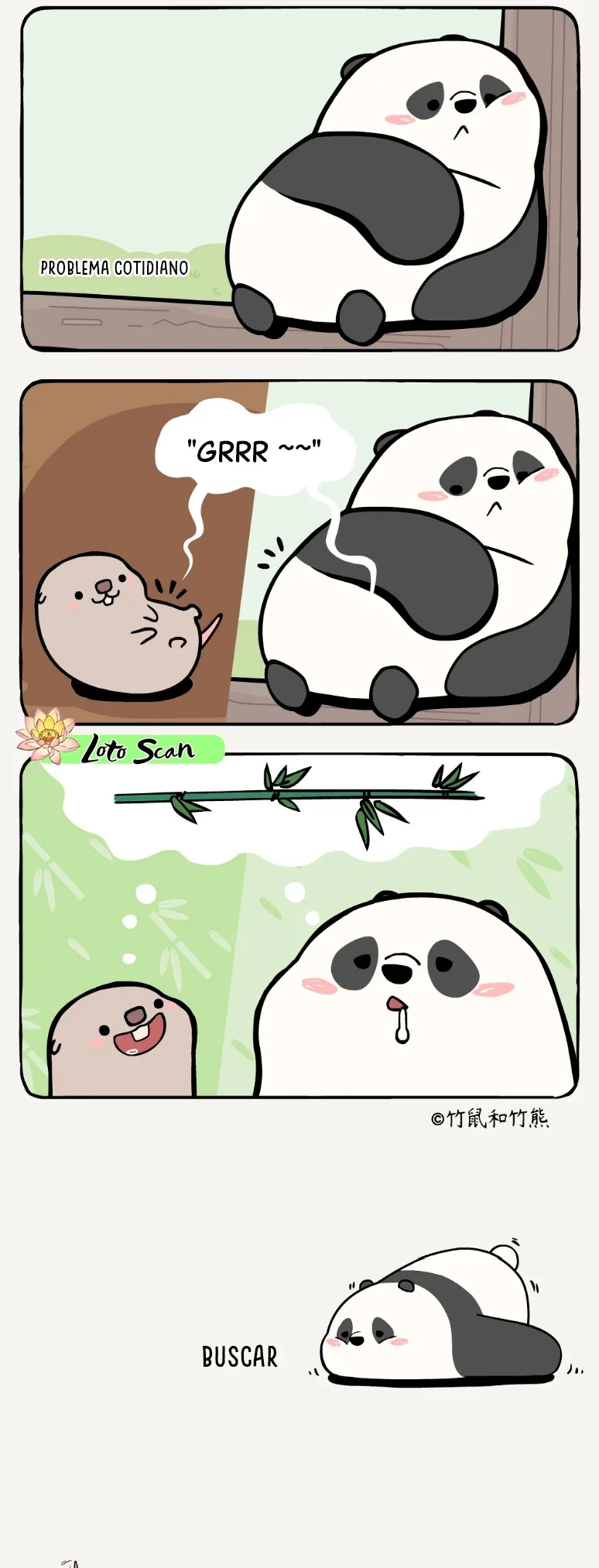 2 compañeros de bambu