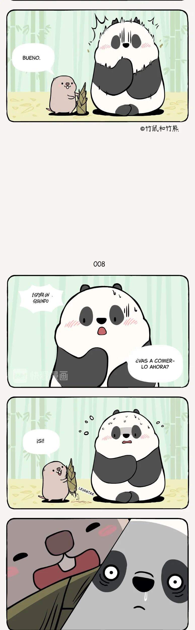 2 compañeros de bambu