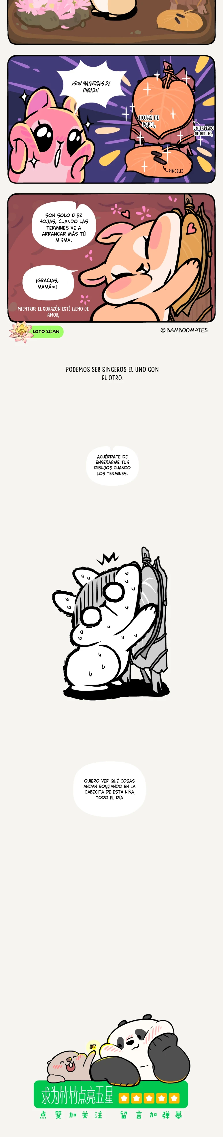 4 compañeros de bambu