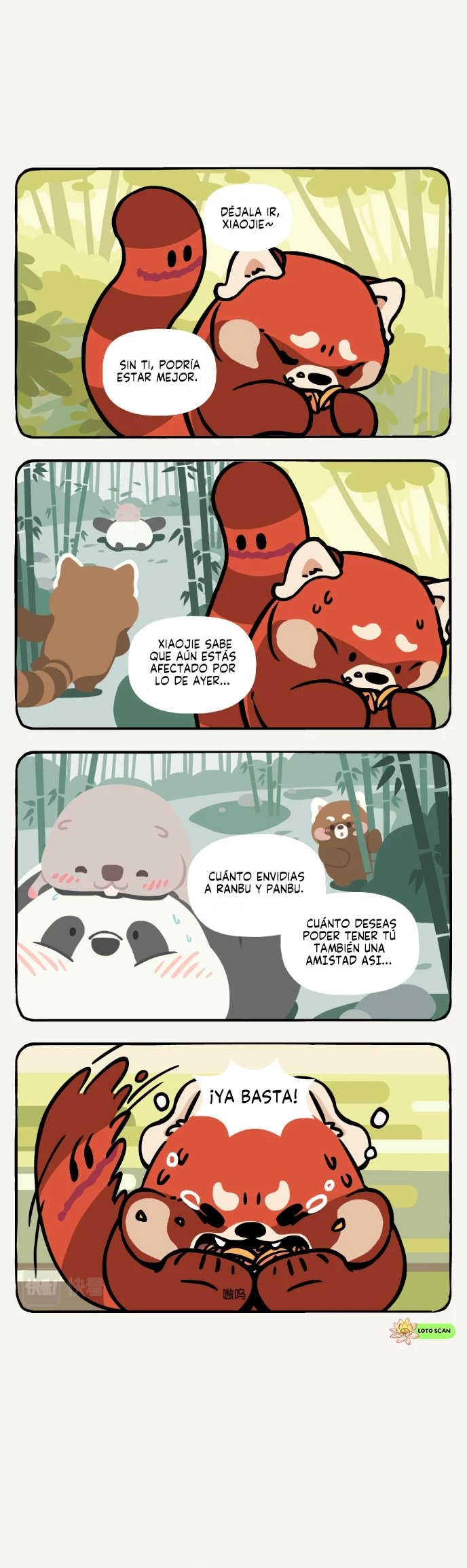 4 compañeros de bambu